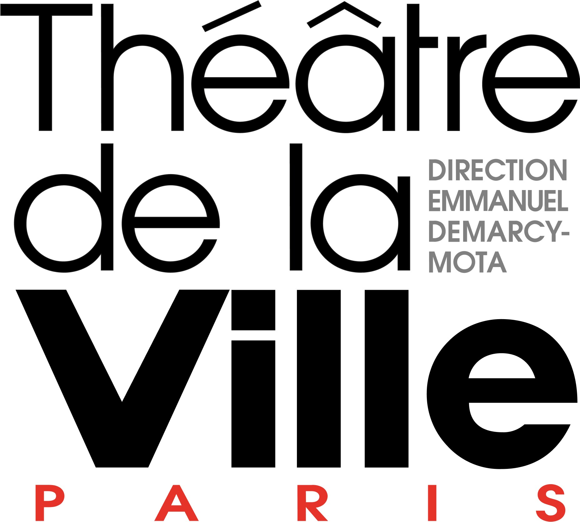 Logo Théâtre de la Ville Noir & Rouge