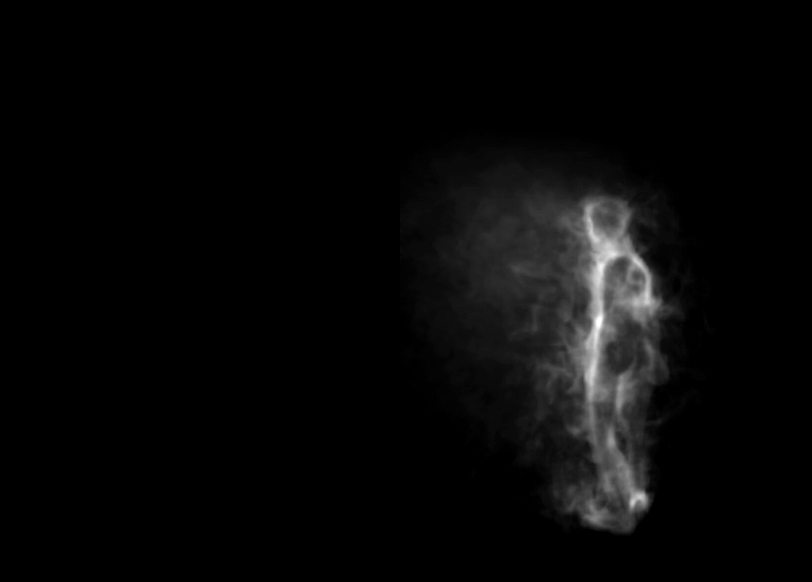 silhouette brumeuse d’une personne errant dans l’obscurité