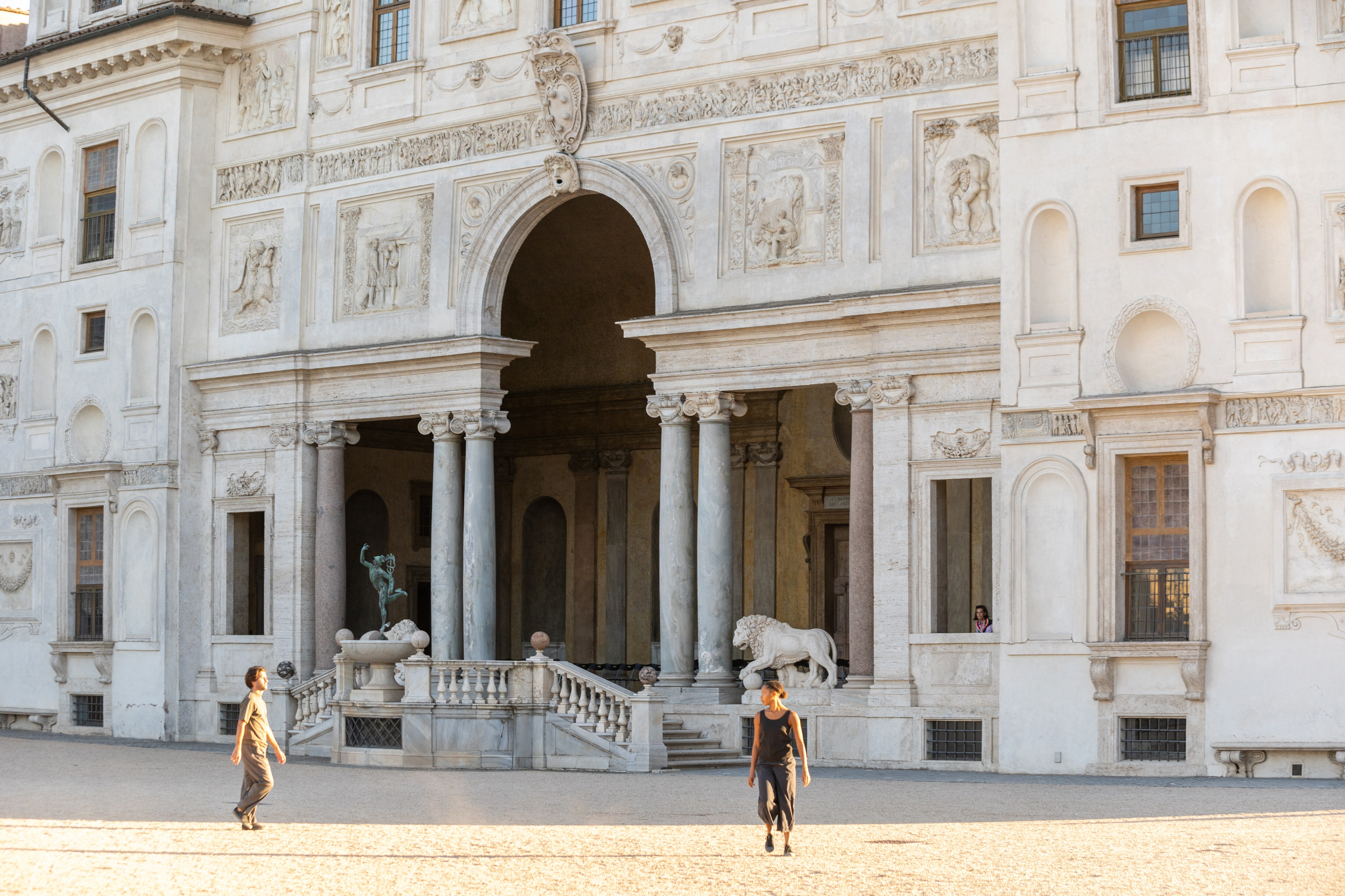 Dancers in front of Villa Medici