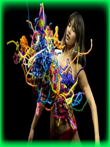dancer with plants coming out of her body