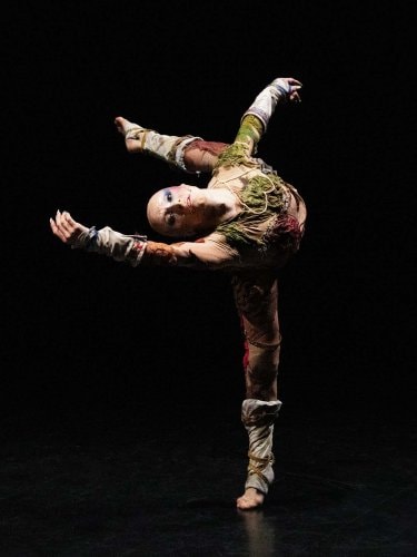 Dancer on a black background