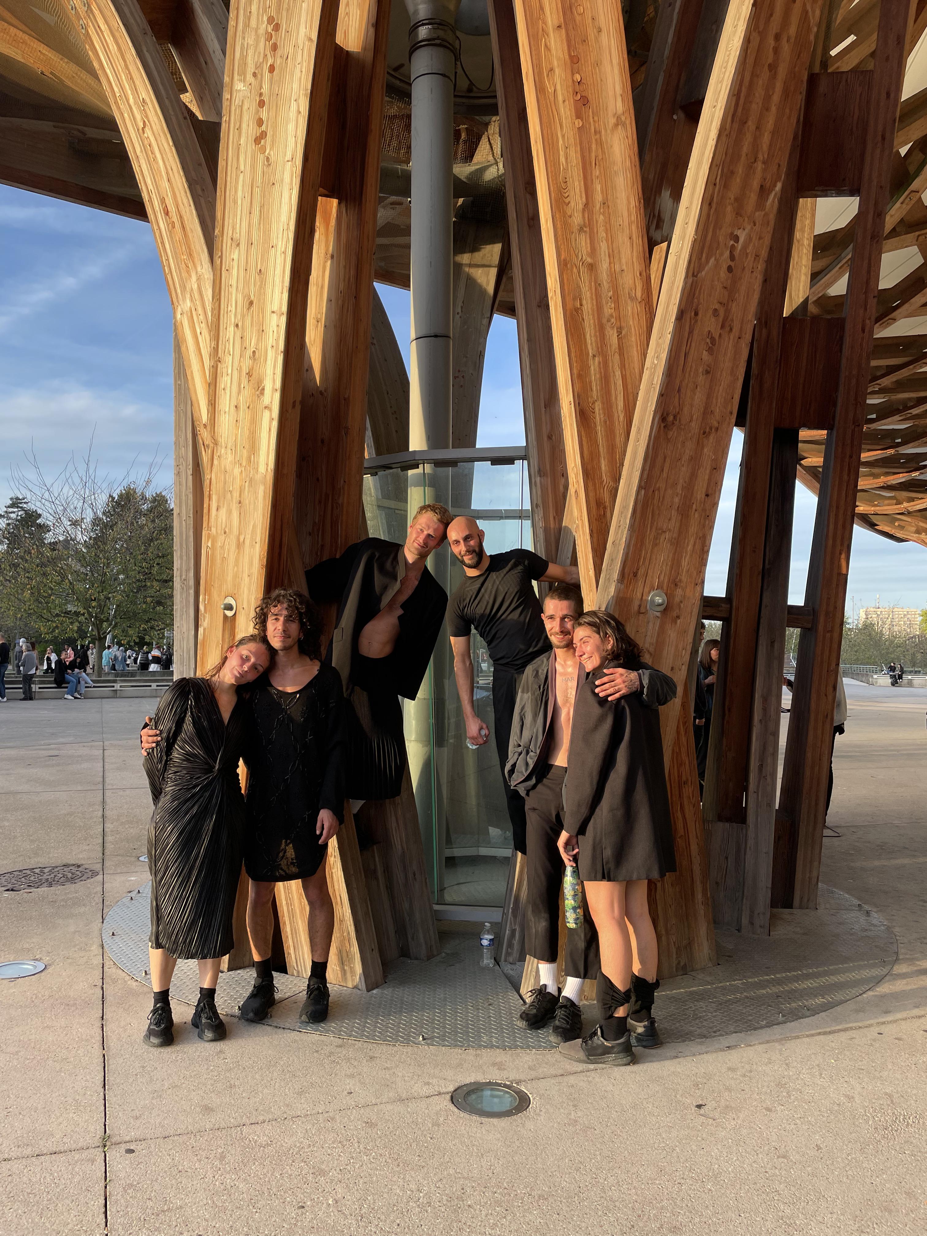 Dancers on the forecourt of the Center Pompidou-Metz