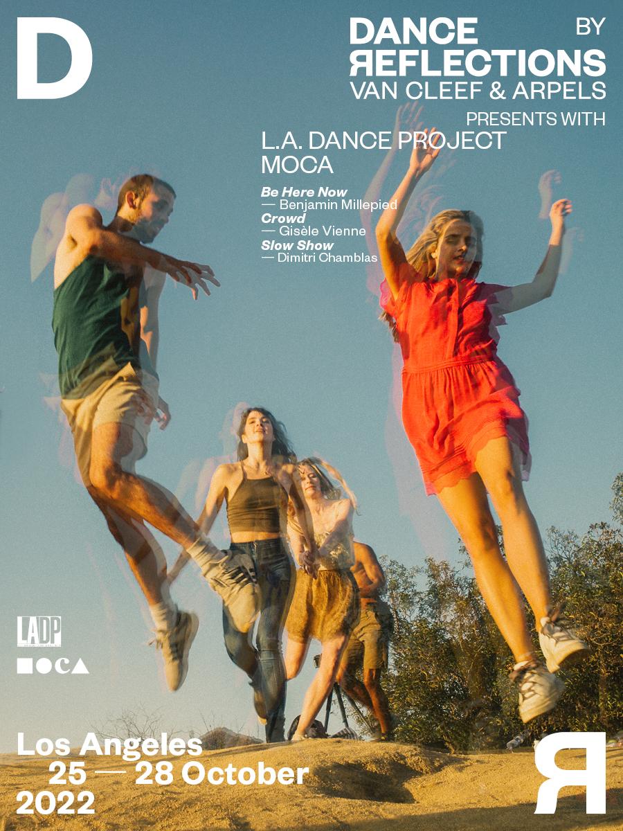 「2022年洛杉磯舞蹈節目海報，舞者在跳躍」