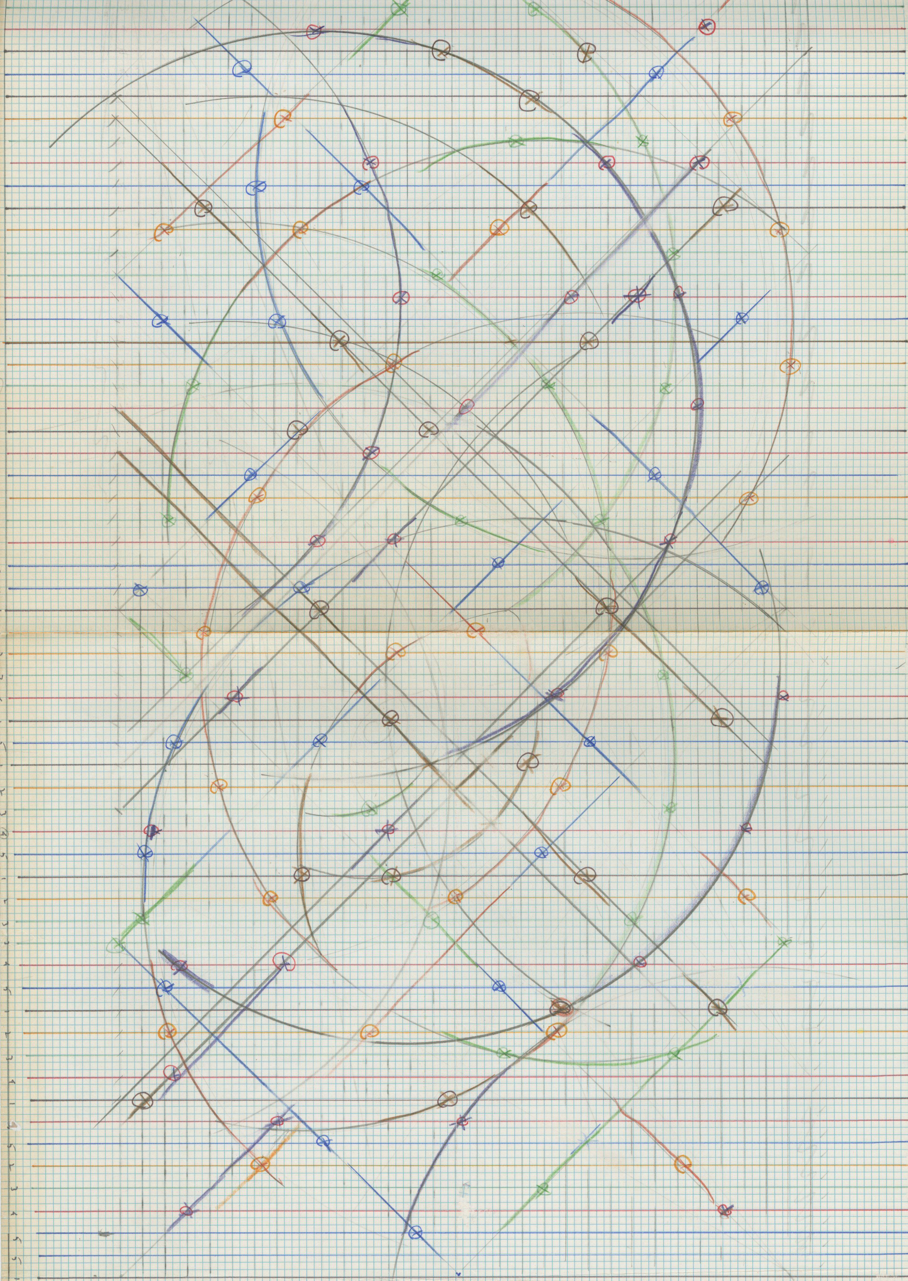 Drawing of Relative Calm's on-stage journey