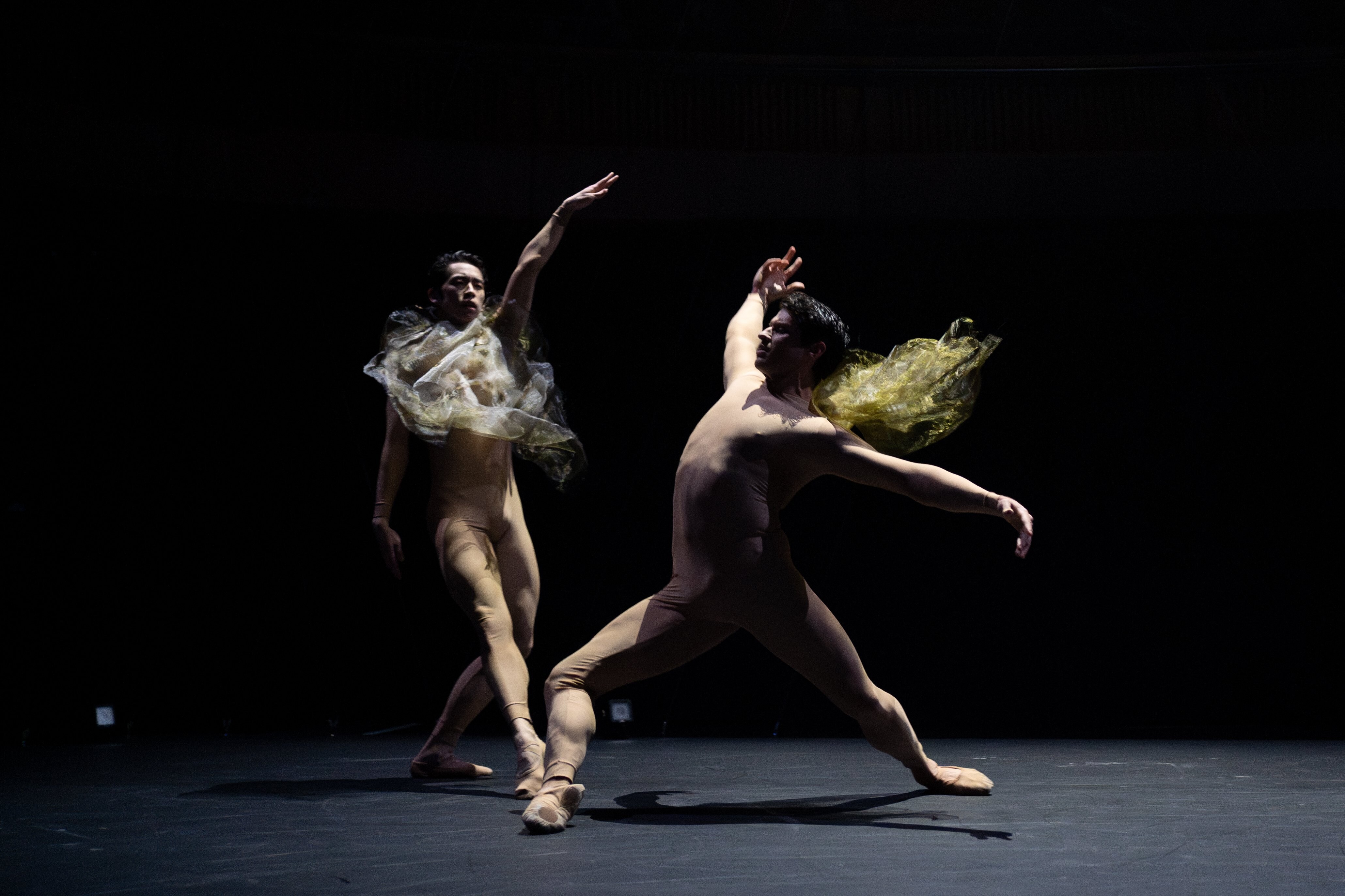Dark with Excessive Bright, The Royal Ballet, two dancers on stage