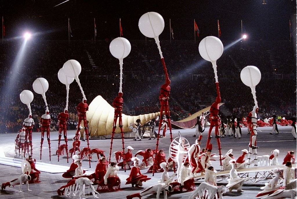 Jeux Olympiques d'hiver à Albertville, chorégraphie de Philippe Decouflé