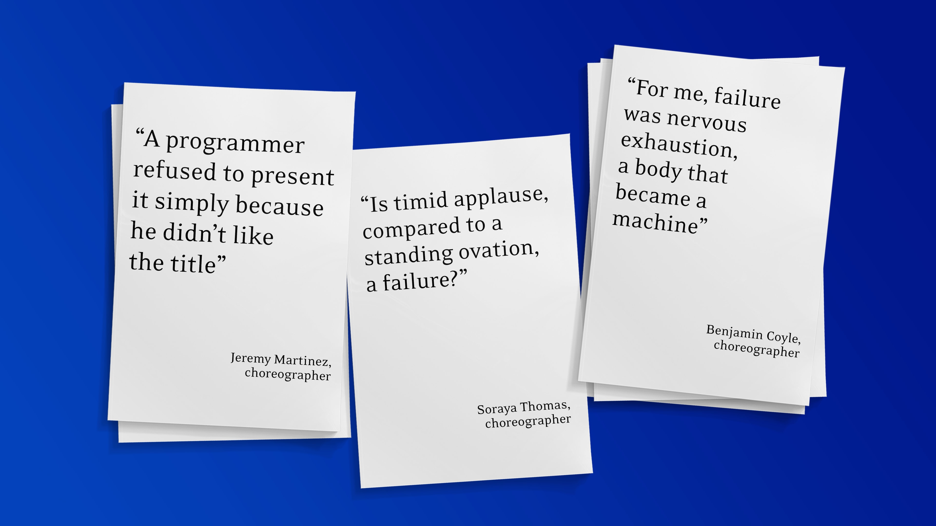 choreographers' quotes about failure