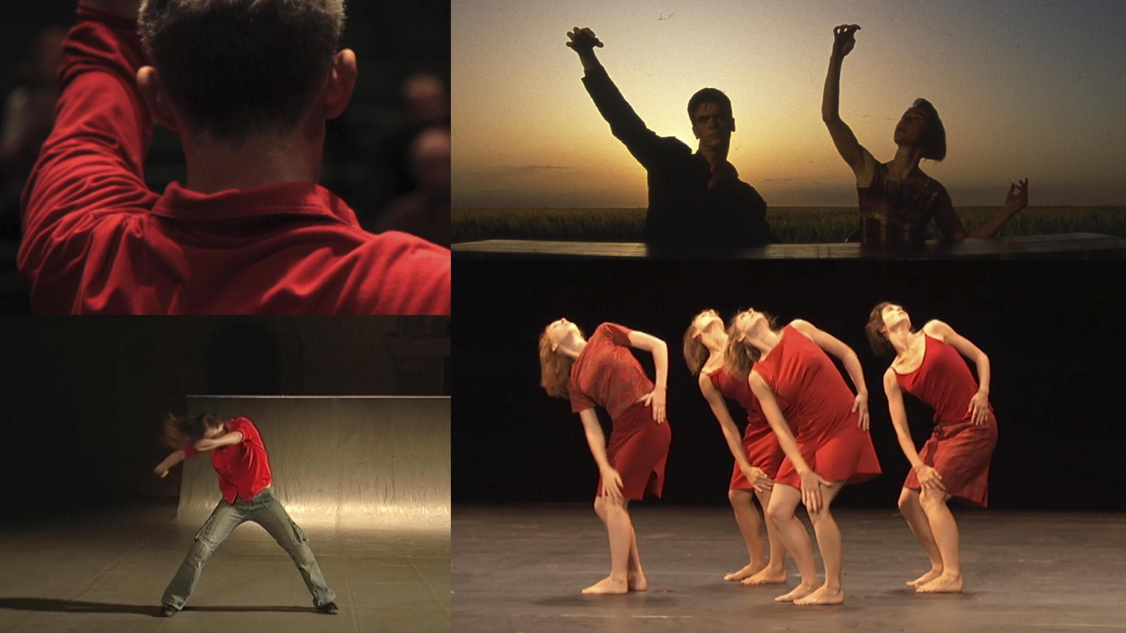 Collage of films with dancers