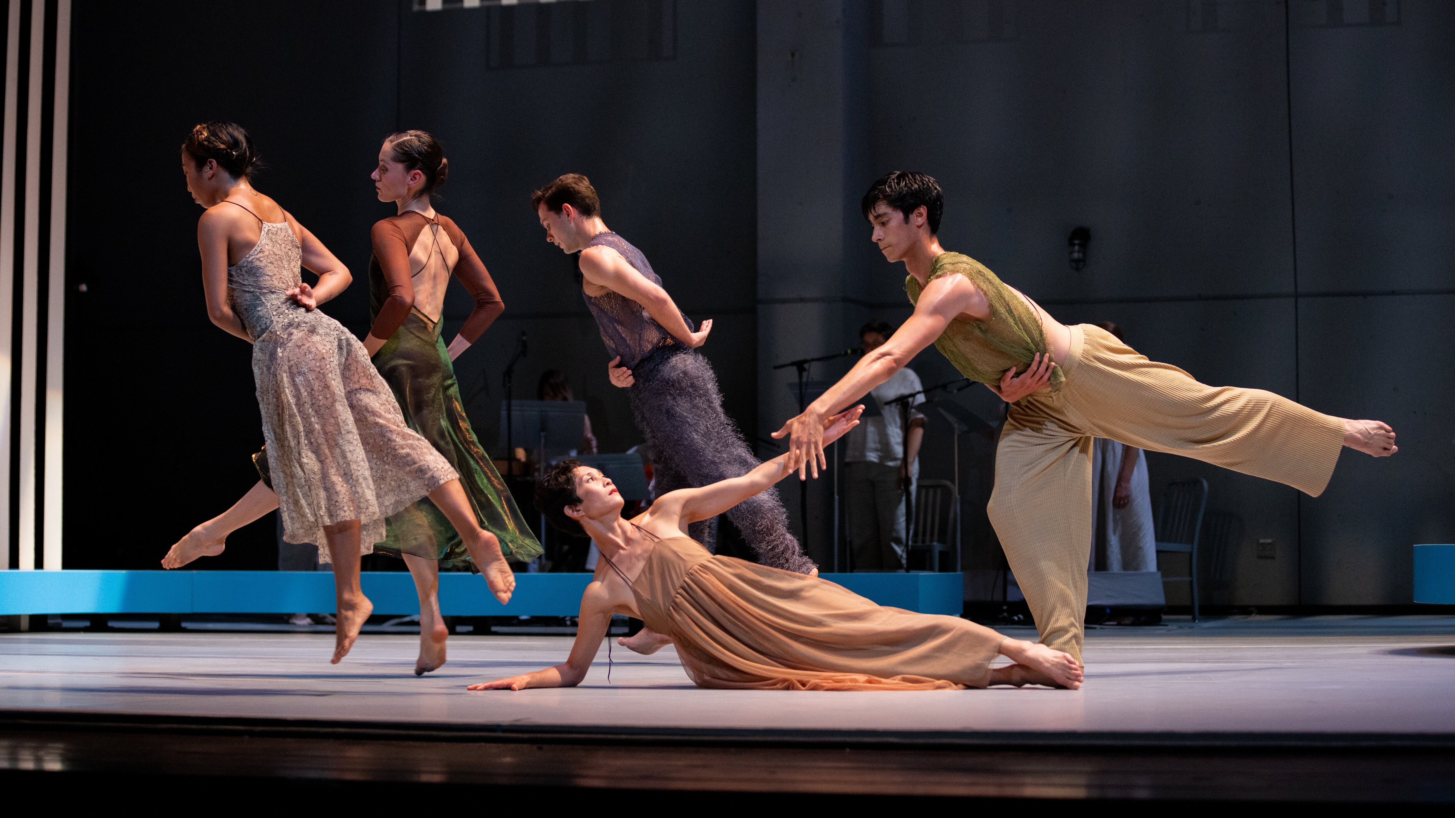 Christine Flores, Melissa Toogood, Victor Lozano, Maile Okamura and Zachary Gonder on stage