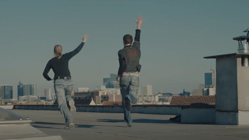 Dancers on a roof