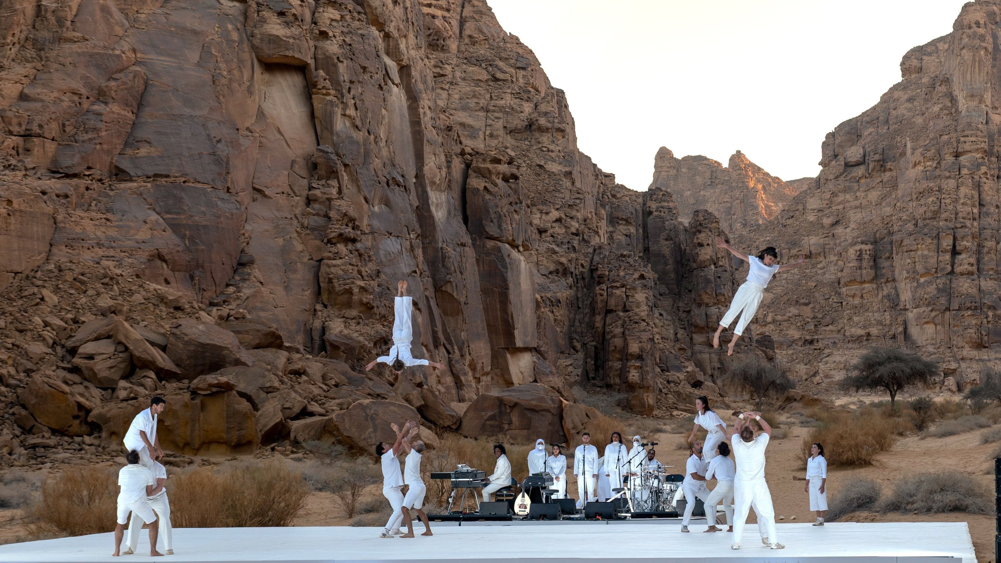 dancers on outdoor stage