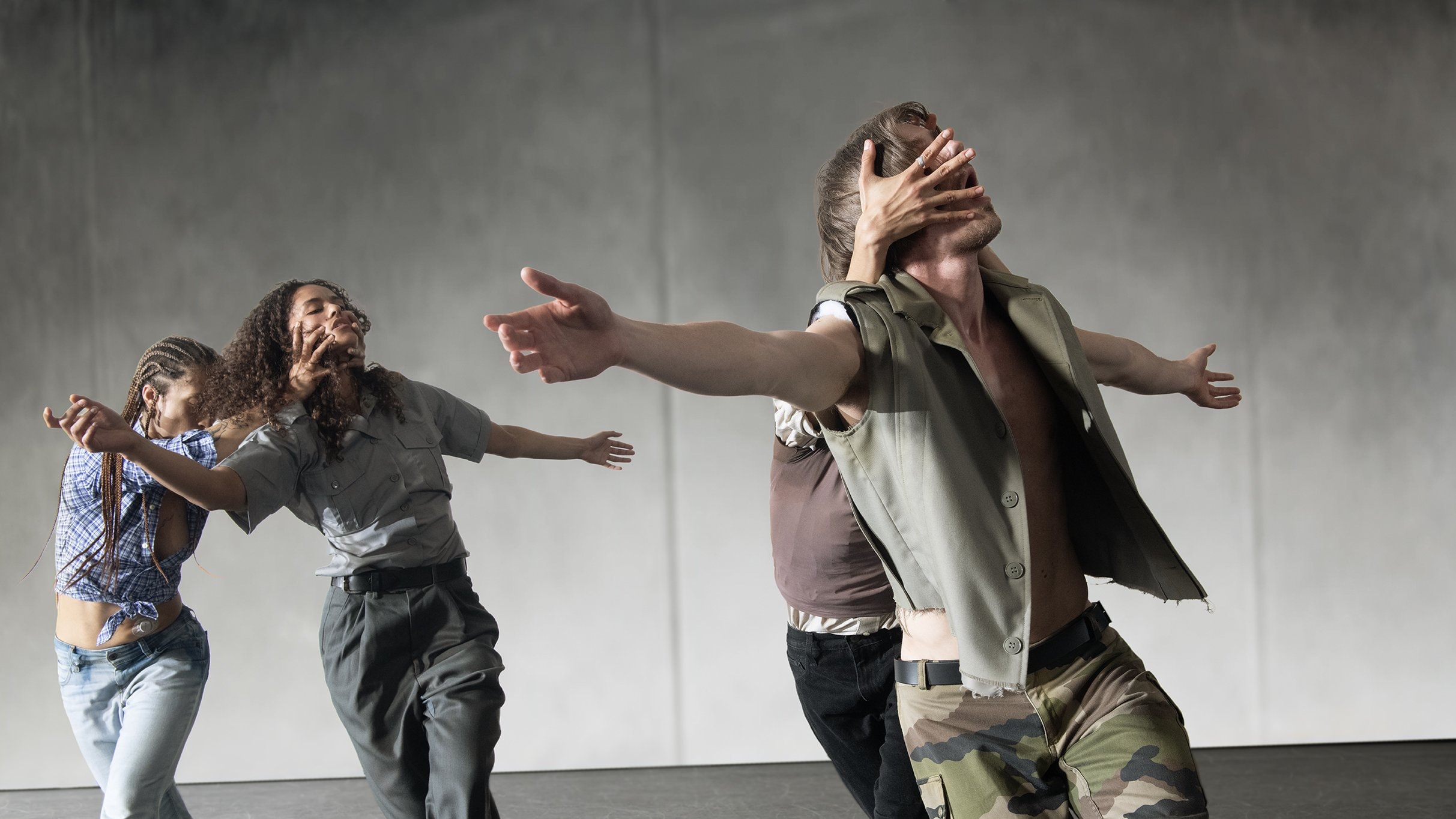 duos of dancers in rehearsal