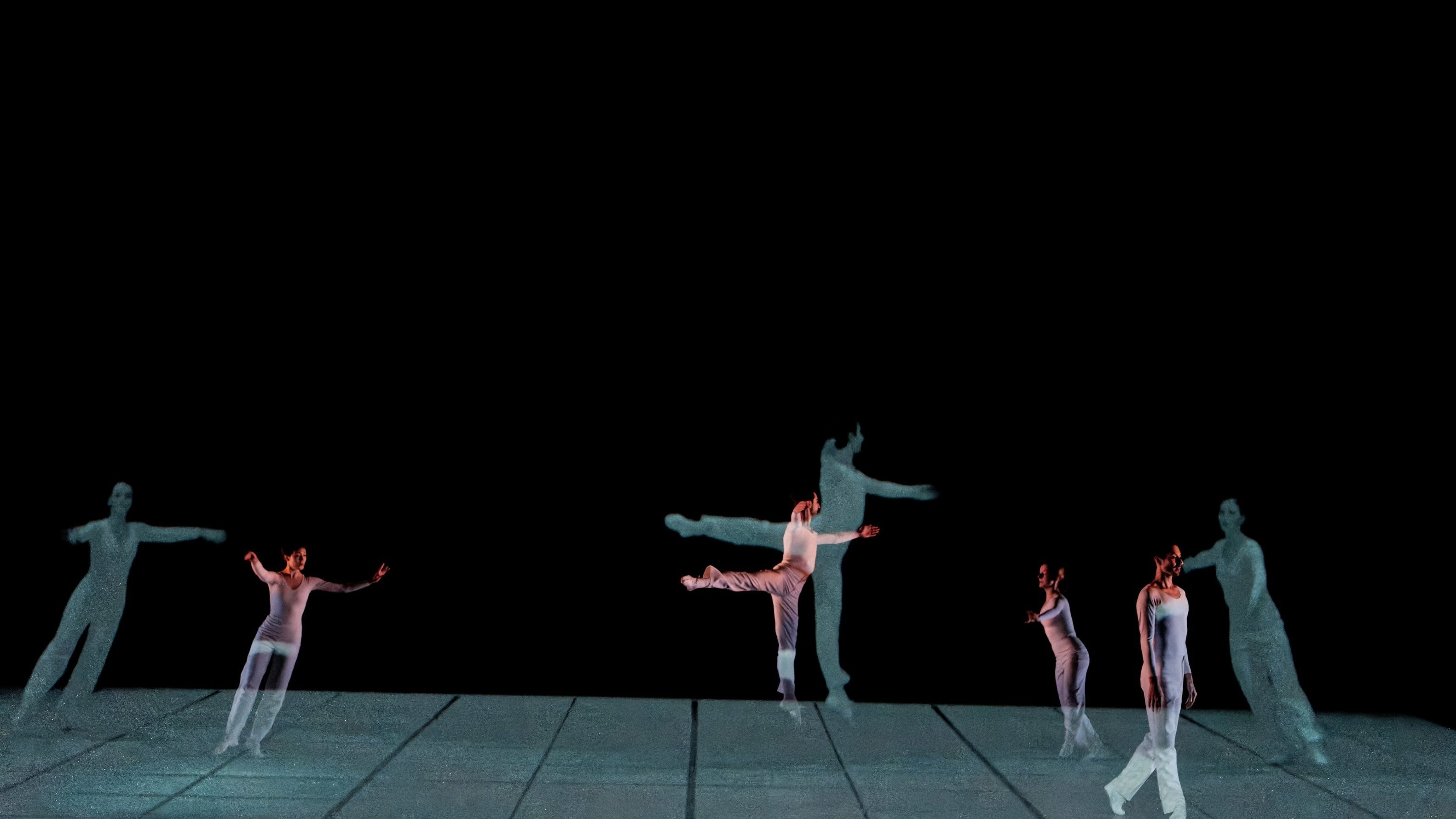 Dancers jumping 