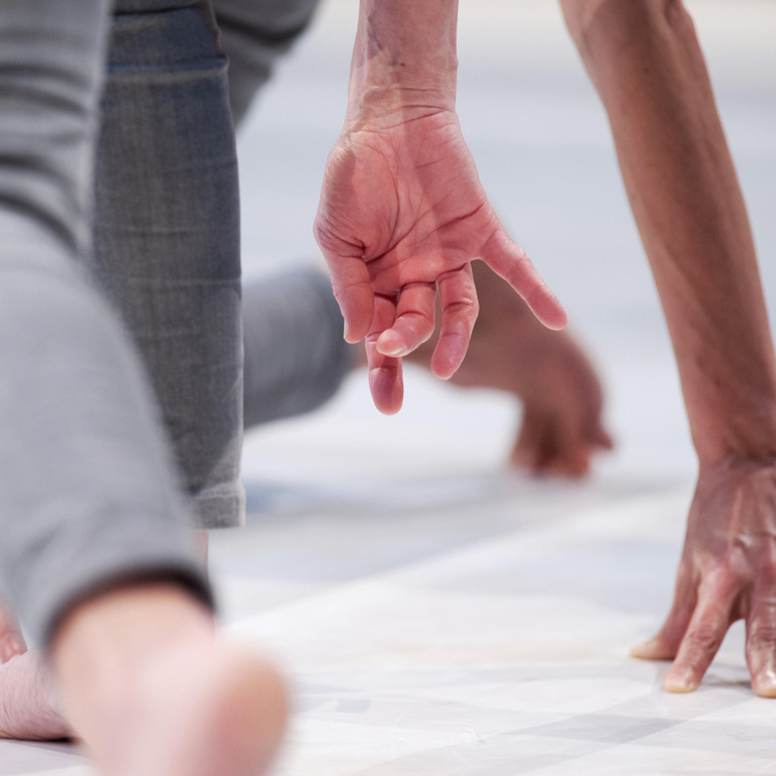 Dancers’ hands in Arche by Myriam Gourfink