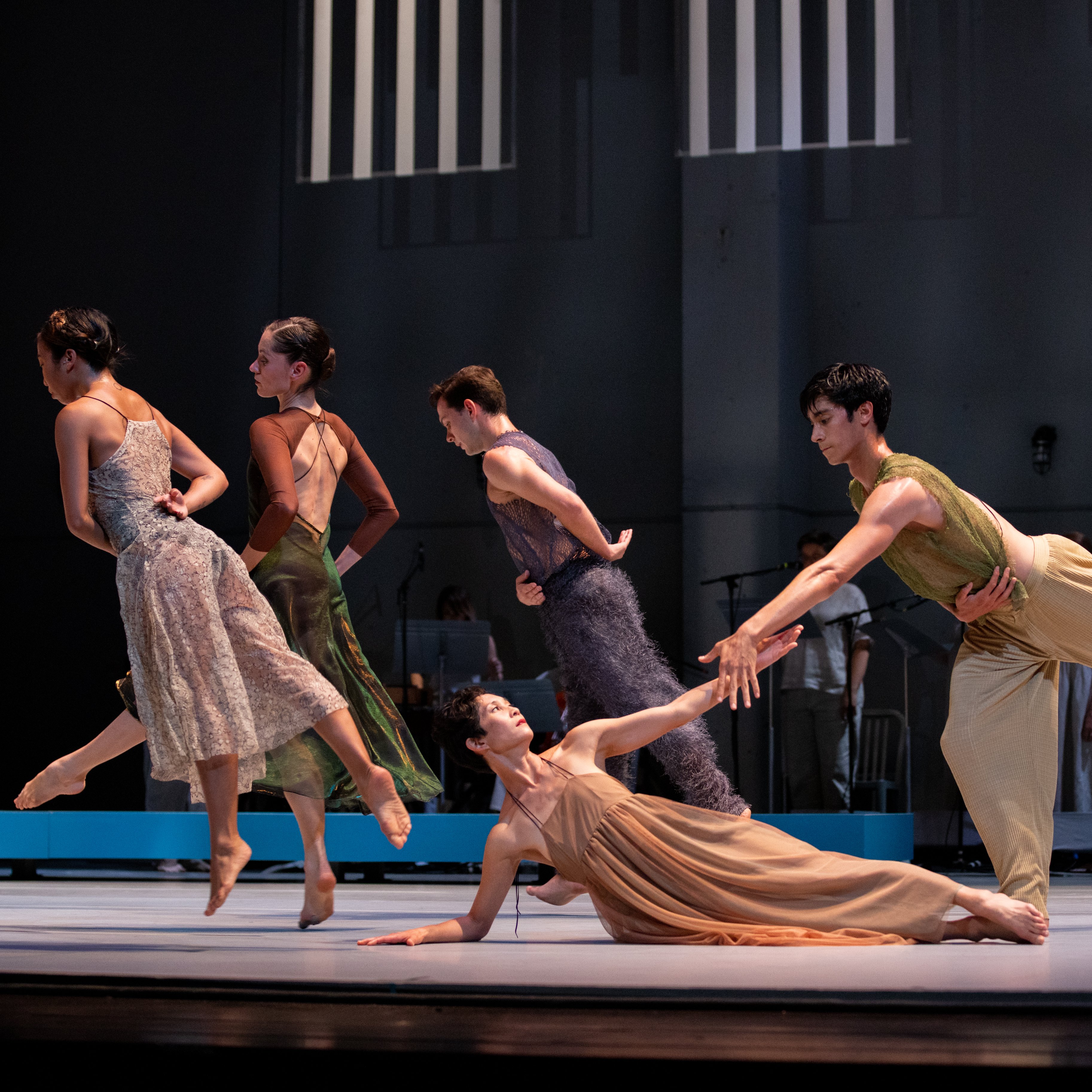 Christine Flores, Melissa Toogood, Victor Lozano, Maile Okamura and Zachary Gonder on stage