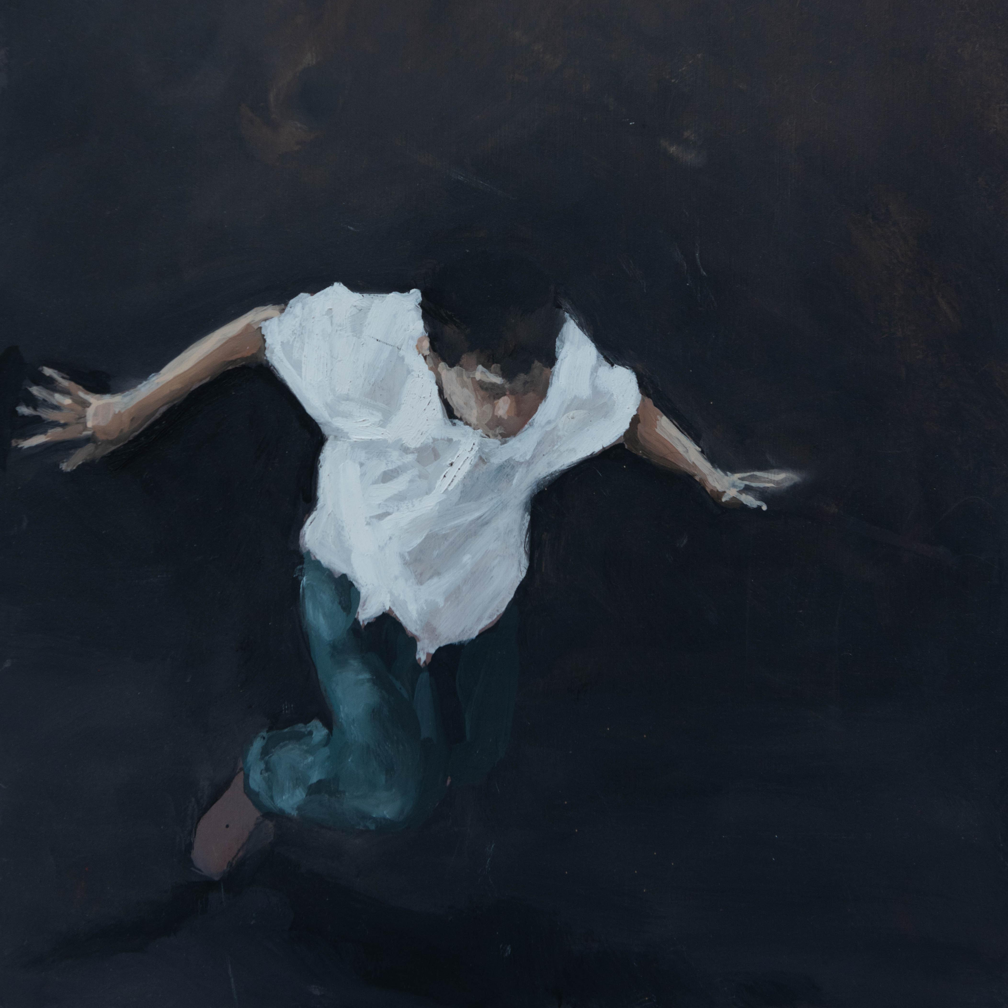 Peinture de Steven Fillet pour le spectacle EXIT ABOVE d’Anne Teresa De Keersmaeker
