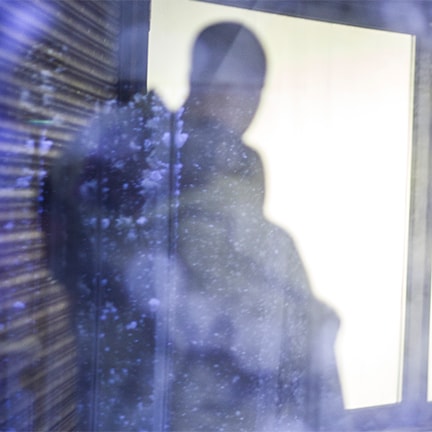 Blurred image with a person