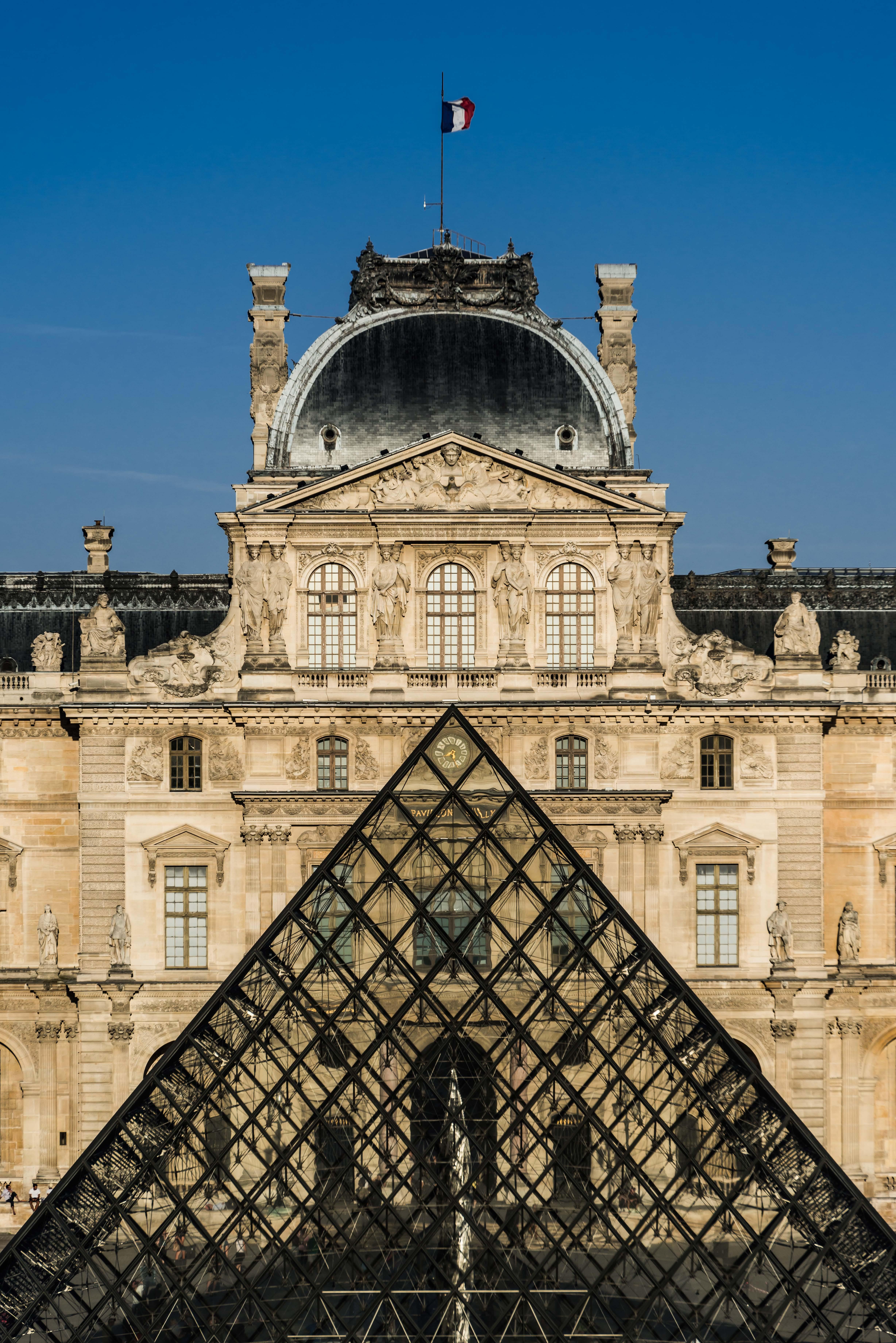 Exterior view of the musee du Louvre