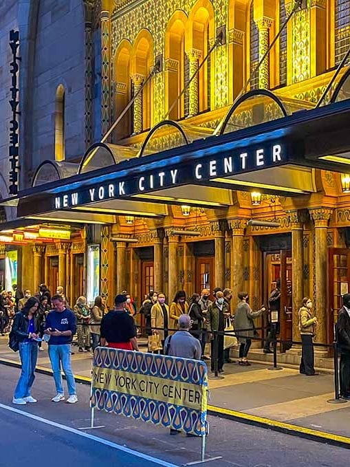 Outside view of the New York City Center